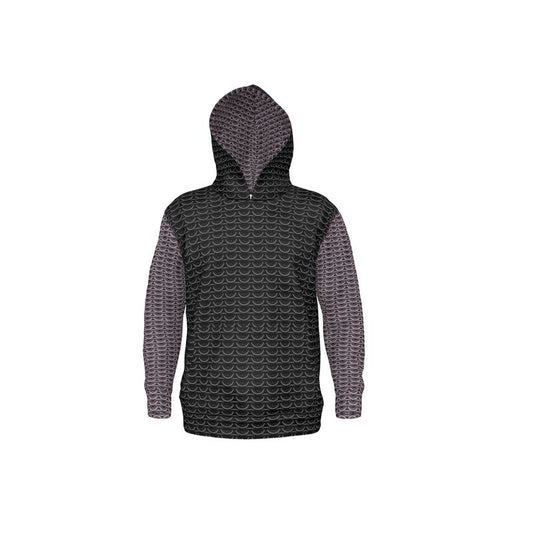 Hoodie in Black Maille with Tarnished Maille