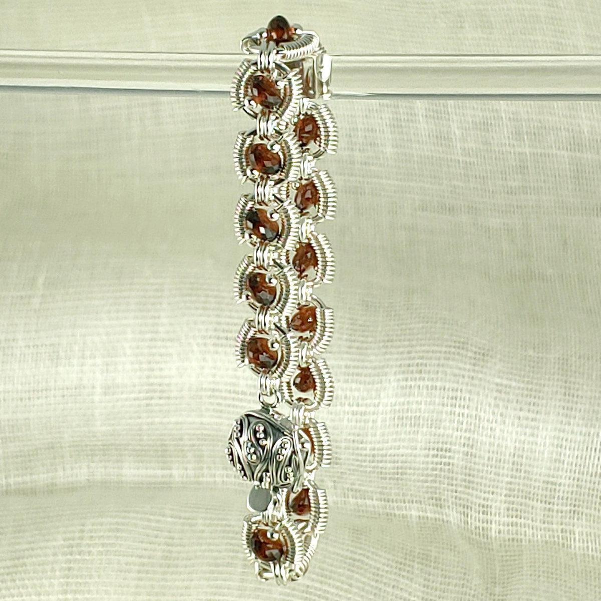 Sterling and Garnet Bracelet, photo 2