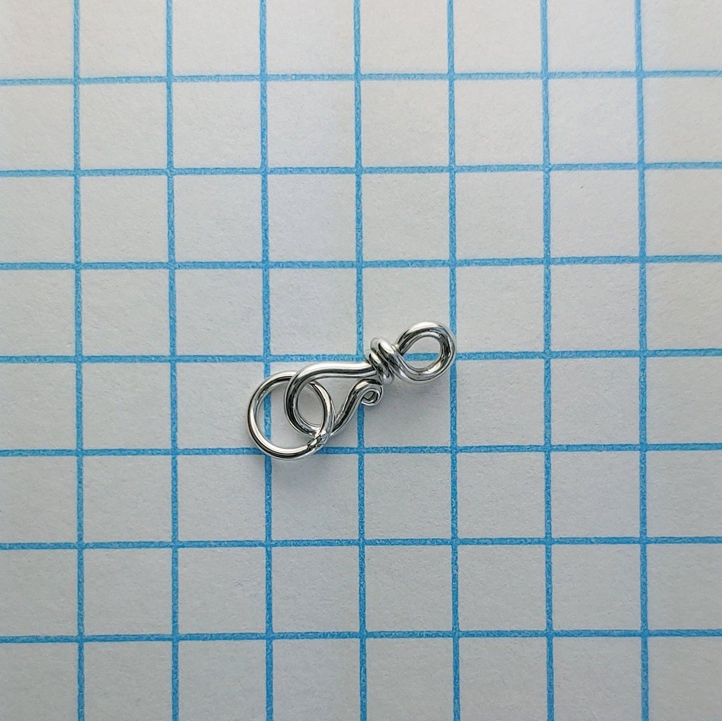 Clasp Hook and Eye Wrapped Sterling Silver
