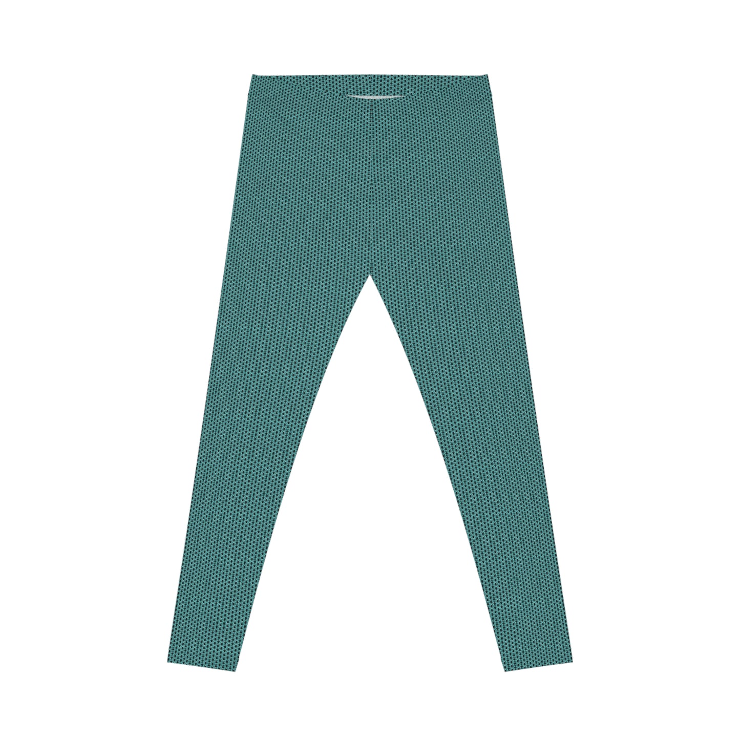 Front garment view of Sea Green Shiny Metal Chainmaille Leggings by Urban Maille