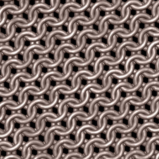 Sandy Bronze Chainmaille Print Oversized Cotton T-Shirt