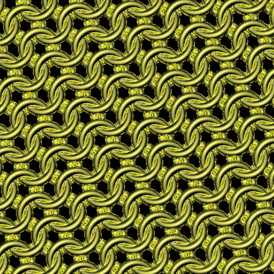 Green Gold Chainmaille Print Oversized Cotton T-Shirt