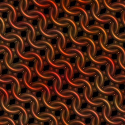 Fire Flashed Bronze Chainmaille Leggings