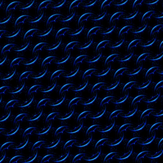 Deep Blue Glass Chainmaille Print Oversized Cotton T-Shirt