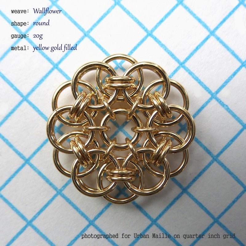 Wallflowers RD 20g unitpack, yellow gold filled
