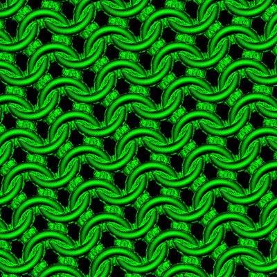 Electric Green Chainmaille Print Women's Cotton Tank Top