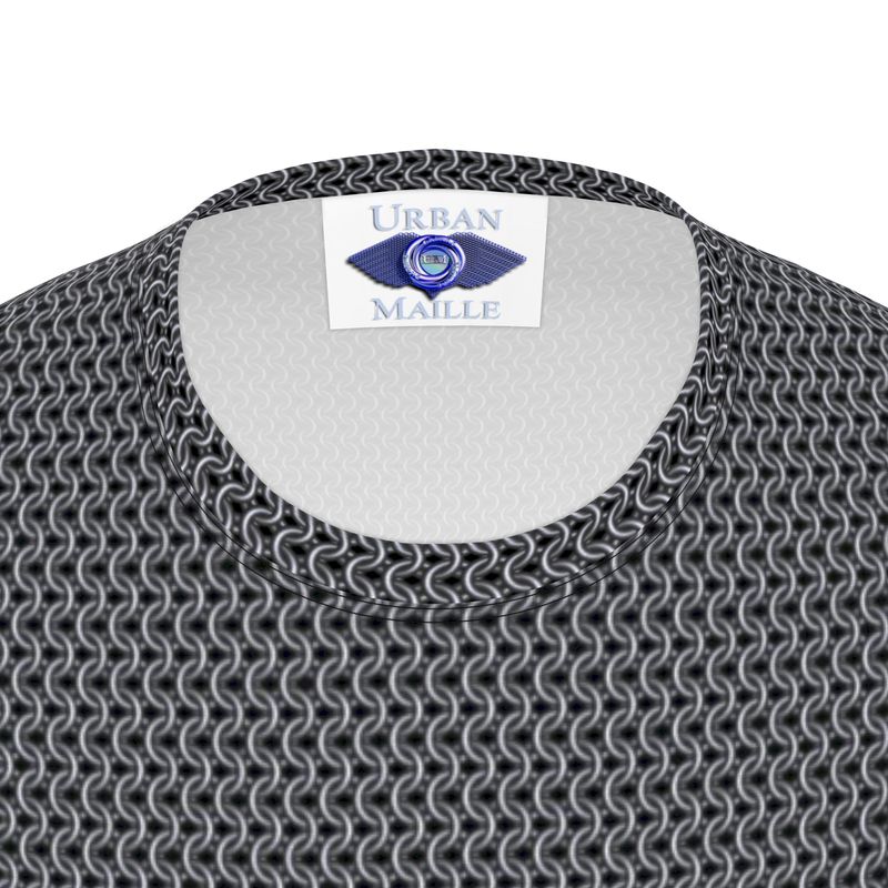 Men's Short Sleeve Cotton Tee - Chainmaille Print Knight Costume