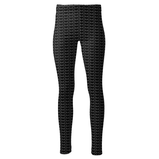 High Waist Leggings in Black Maille