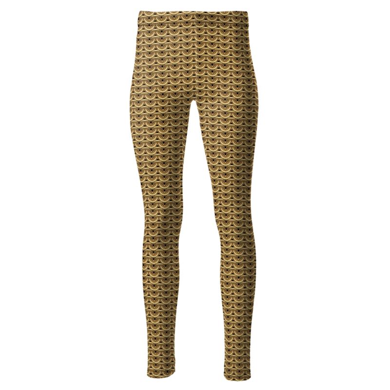 High Waist Leggings in Golden Maille