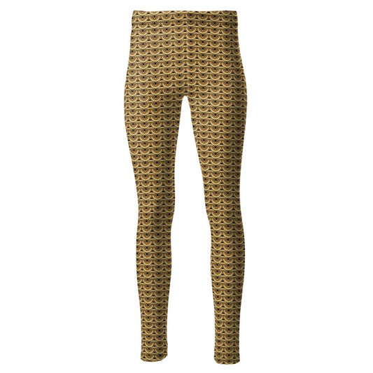 High Waist Leggings in Golden Maille