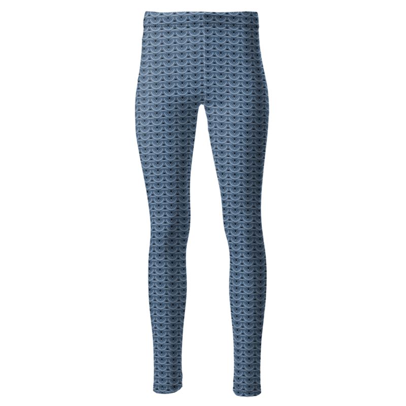 High Waist Leggings in Twilight Blue Maille