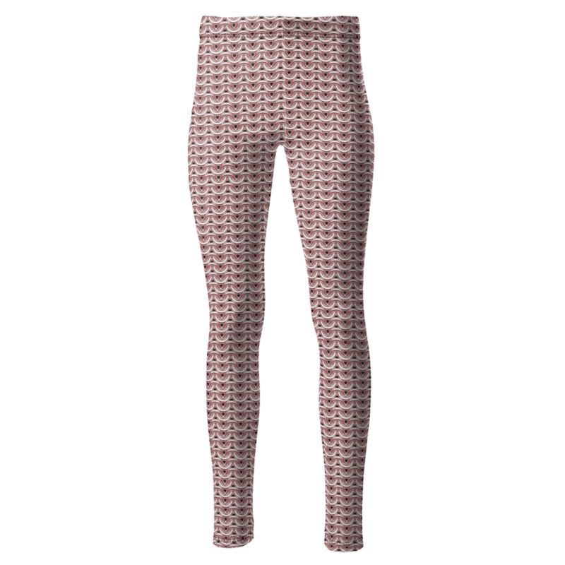 High Waist Leggings in Peachy Rose Maille