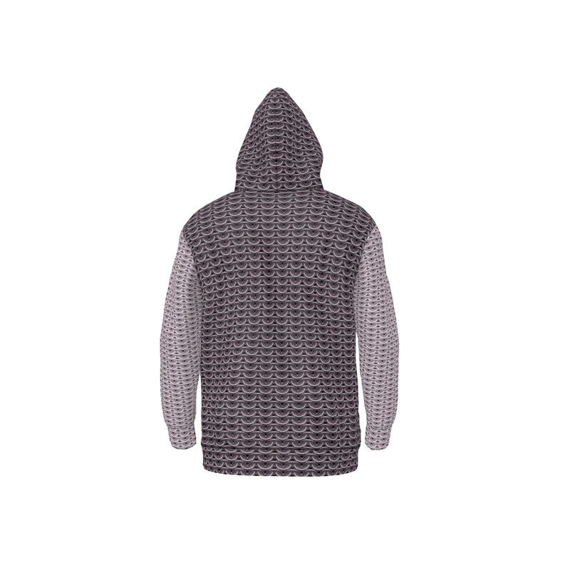 Hoodie in Tarnished Silver Maille with Cloudy Silver Maille