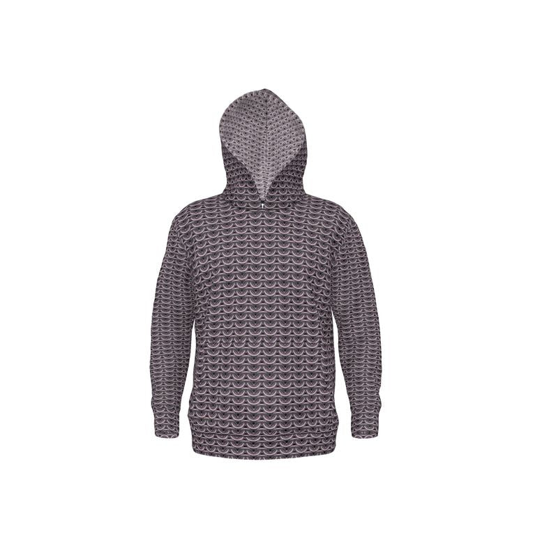 Hoodie in Tarnished Silver Maille with Cloudy Silver Maille Lining