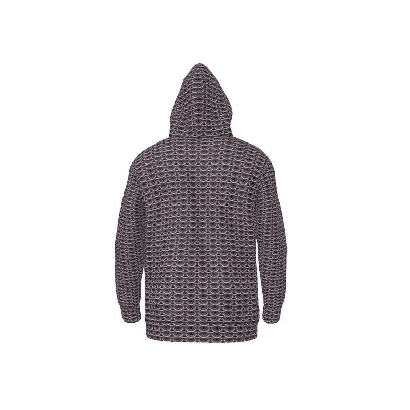 Hoodie in Tarnished Silver Maille with Cloudy Silver Maille Lining