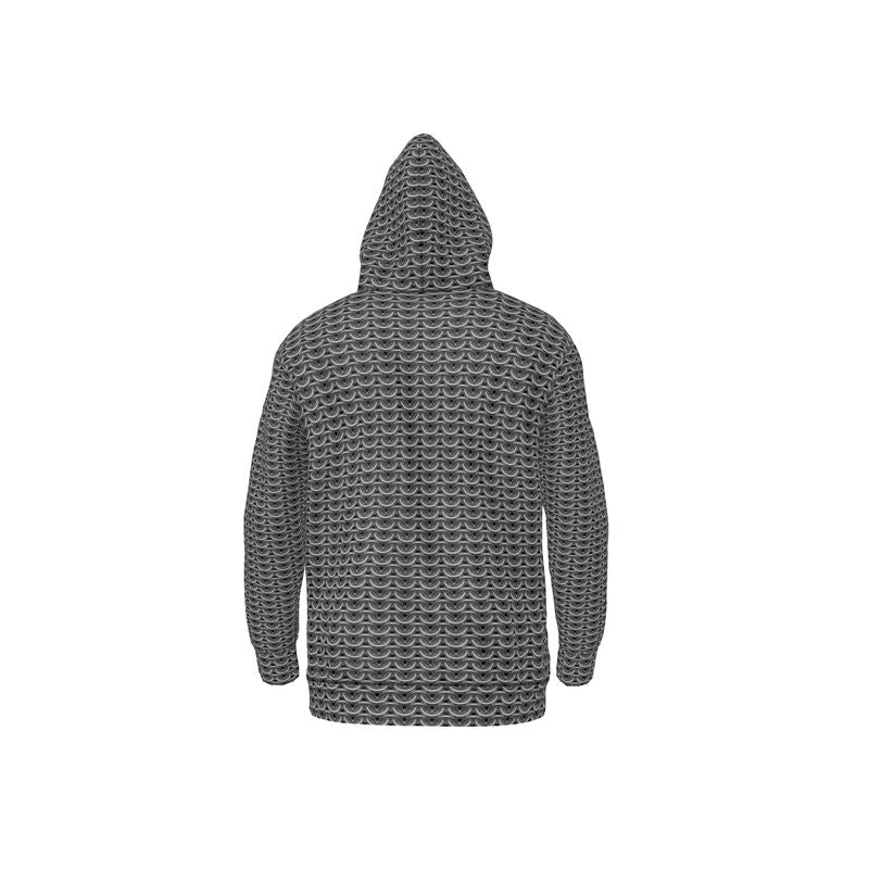 Hoodie in Grey Maille with Cloudy Silver Maille Lining