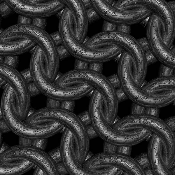 Black Etched Maille Art Print