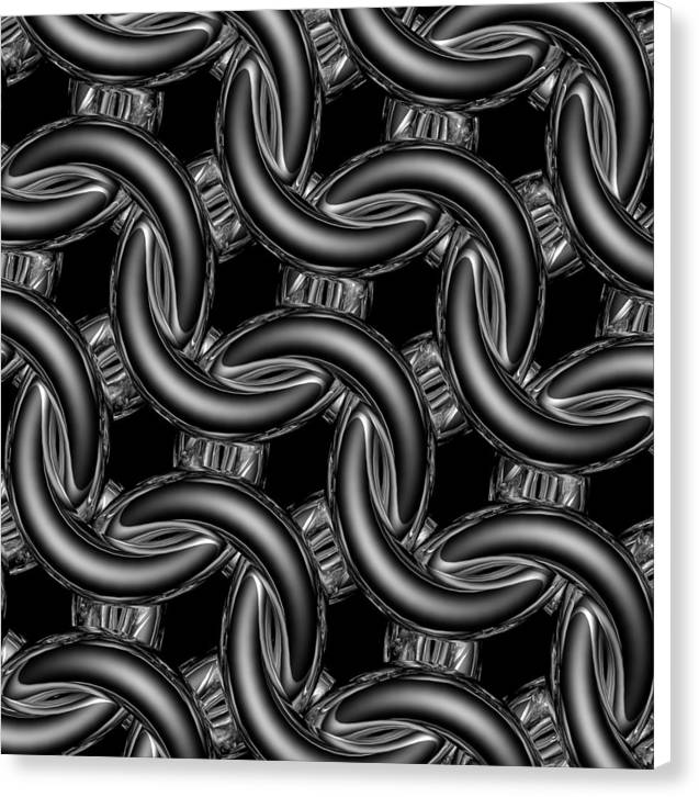 Black Glass Maille Canvas Print