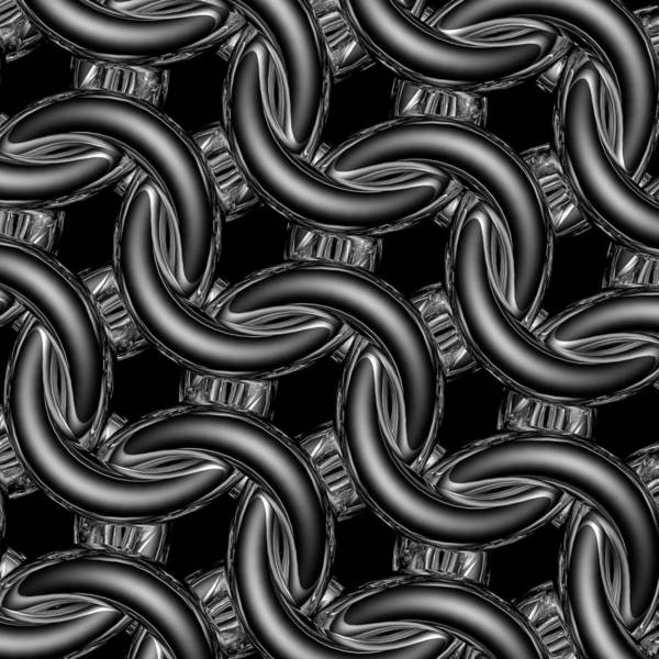 Black Glass Maille Art Print