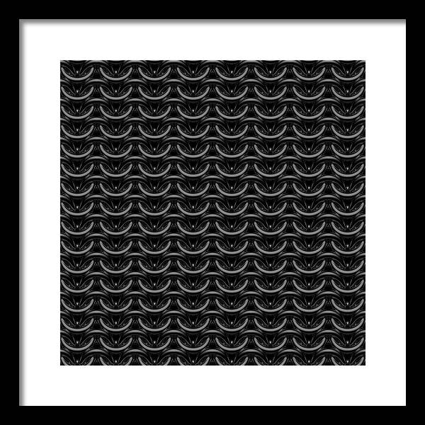 Black Maille Framed Print