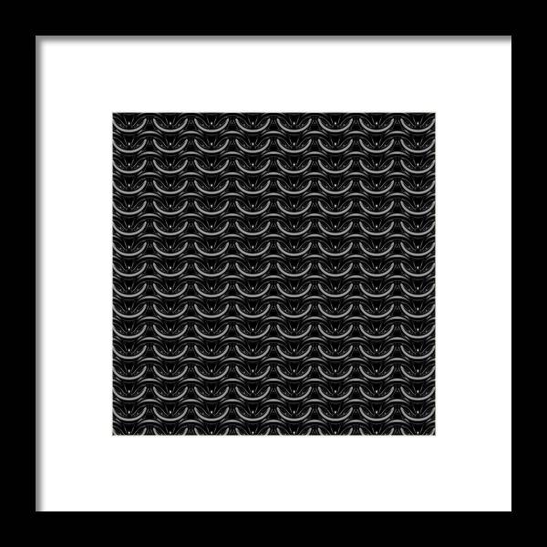 Black Maille Framed Print