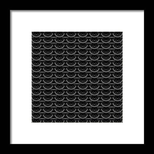 Black Maille Framed Print