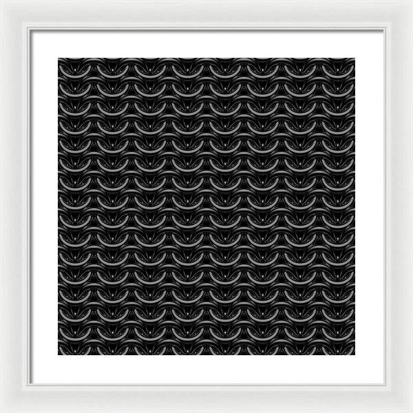 Black Maille Framed Print
