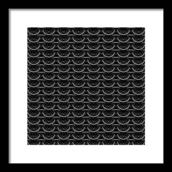 Black Maille Framed Print
