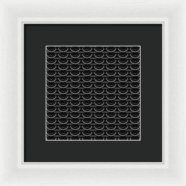 Black Maille Framed Print