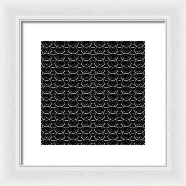 Black Maille Framed Print