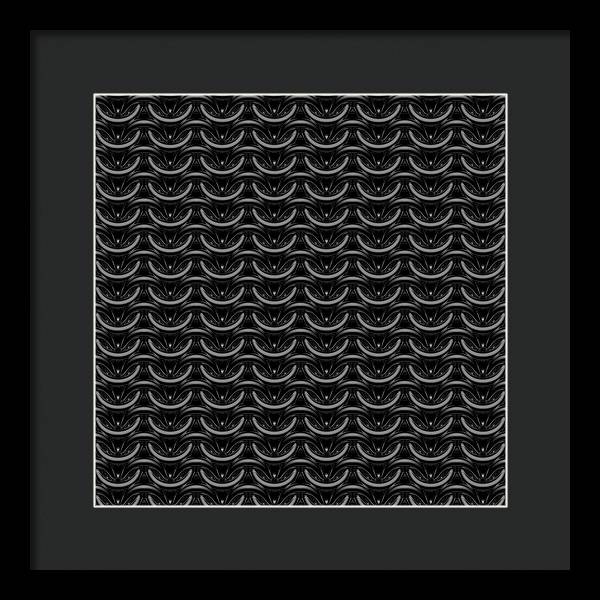 Black Maille Framed Print
