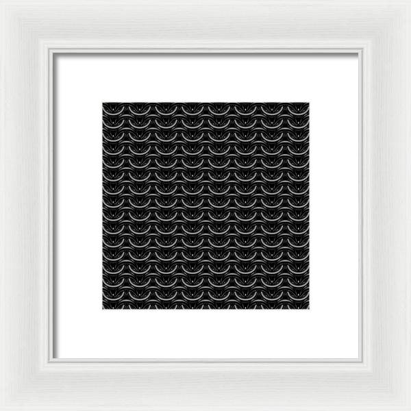 Black Maille Framed Print