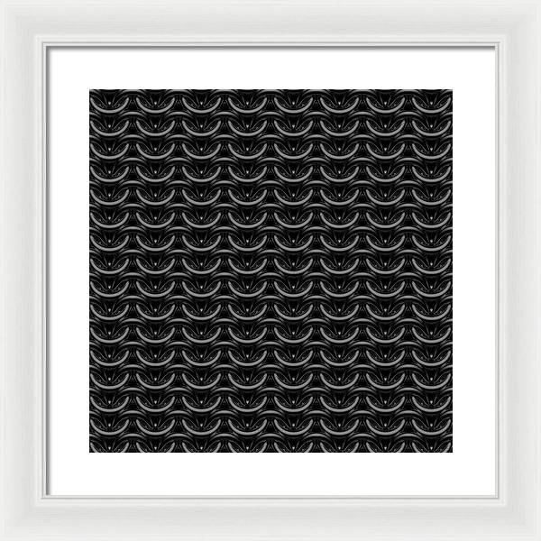 Black Maille Framed Print