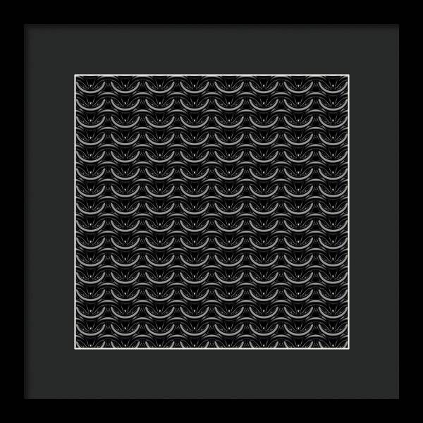 Black Maille Framed Print