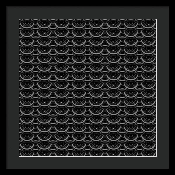 Black Maille Framed Print