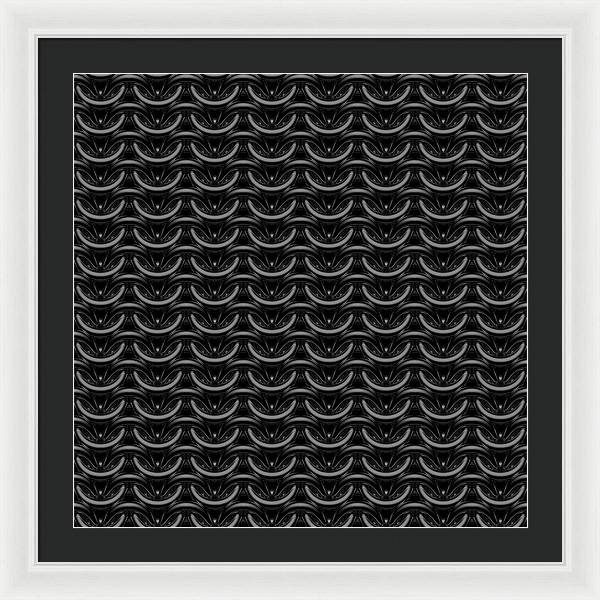 Black Maille Framed Print