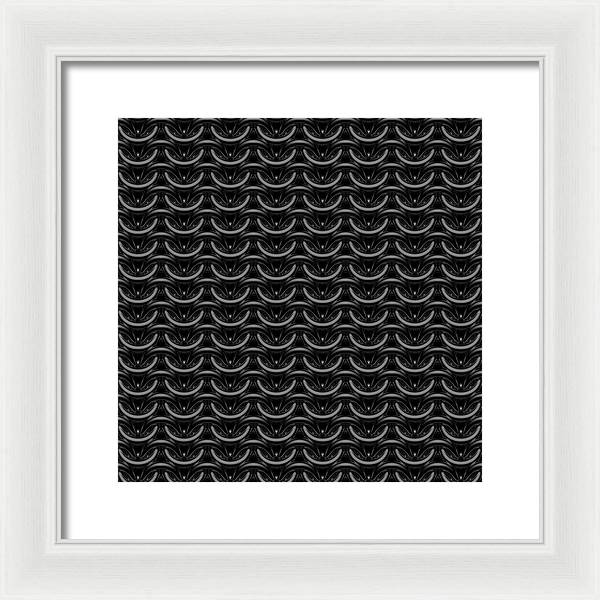 Black Maille Framed Print