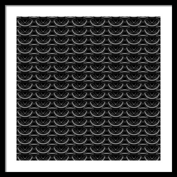 Black Maille Framed Print
