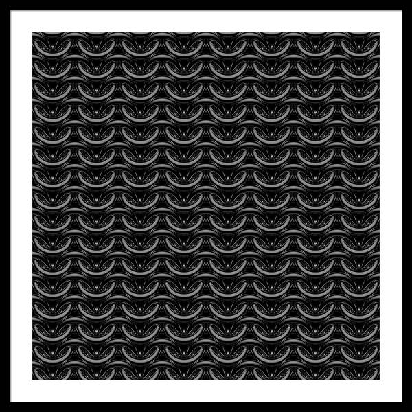 Black Maille Framed Print