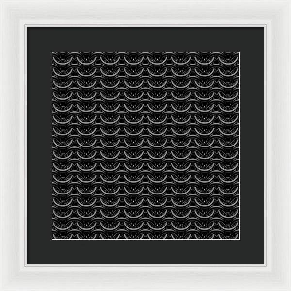 Black Maille Framed Print