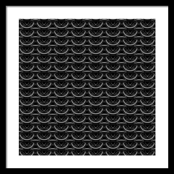 Black Maille Framed Print
