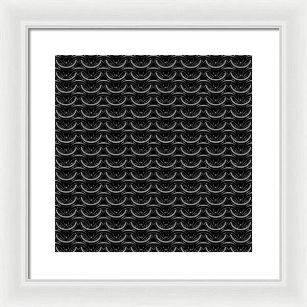 Black Maille Framed Print