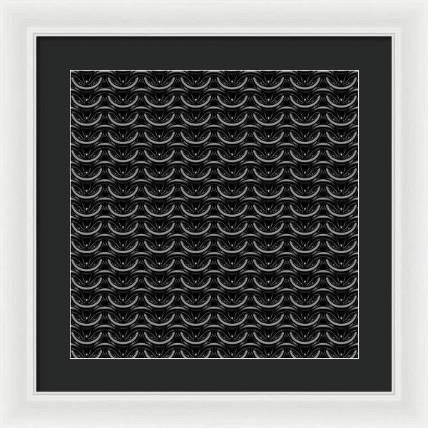 Black Maille Framed Print