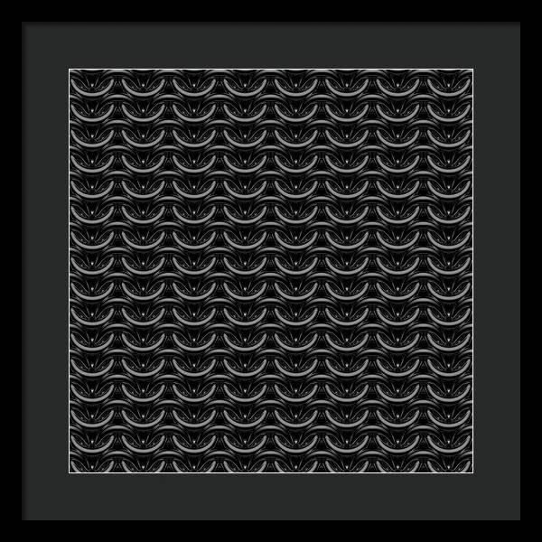 Black Maille Framed Print