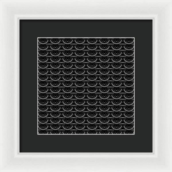Black Maille Framed Print