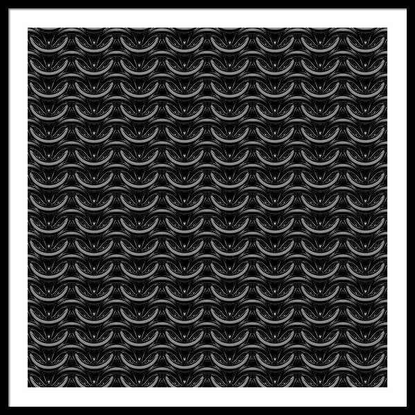 Black Maille Framed Print