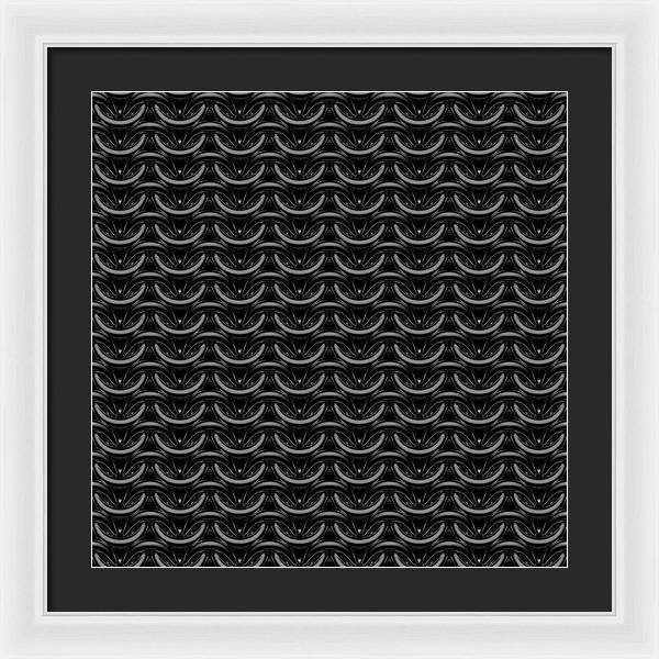 Black Maille Framed Print
