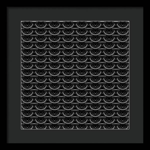 Black Maille Framed Print