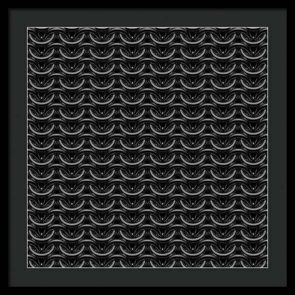 Black Maille Framed Print