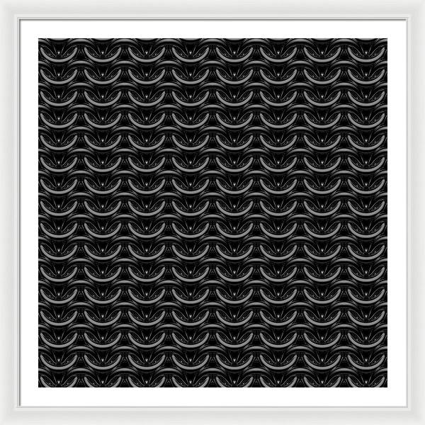 Black Maille Framed Print